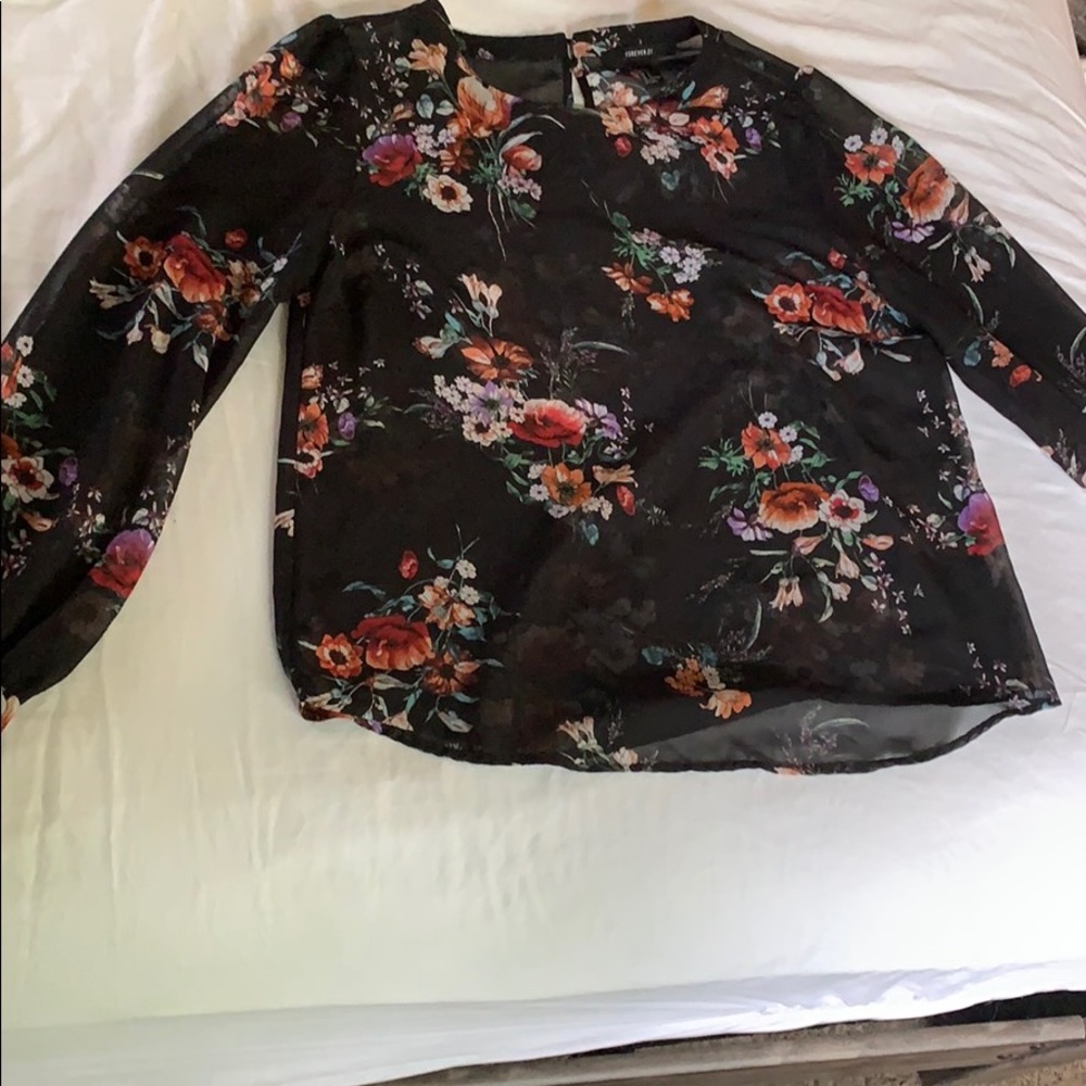 Shear Forever 21 floral blouse